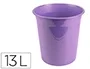 Liderpapel Papelera Plástico 13 Litros Lavanda Opaco 275x285 mm
