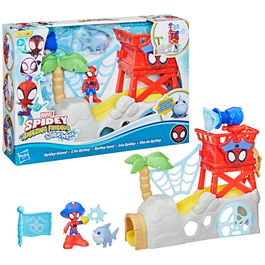 Hasbro Spidey and His Amazing Friends Spidey Water Webs Isla Set de Juego G0665 Juguete +3 Años