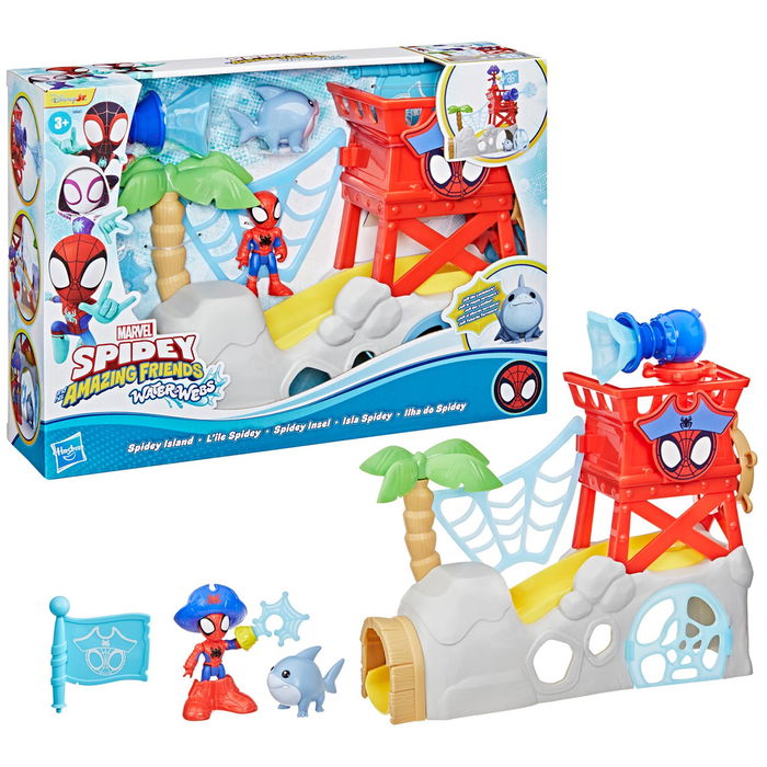 Hasbro Spidey and His Amazing Friends Spidey Water Webs Isla Set de Juego G0665 Juguete +3 Años Hasbro Spidey and His Amazing Friends Spidey Water Webs Isla Set de Juego G0665 Juguete +3 Años