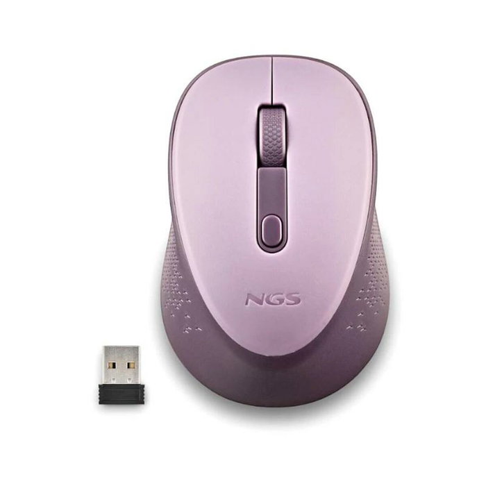 NGS Dew Ratón Inalámbrico Óptico Lila 800/1600 DPI