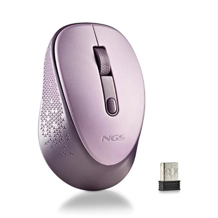 NGS Dew Ratón Inalámbrico Óptico Lila 800/1600 DPI