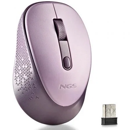 Ngs Ratón Inalámbrico 800/1600 DPI Color Lila