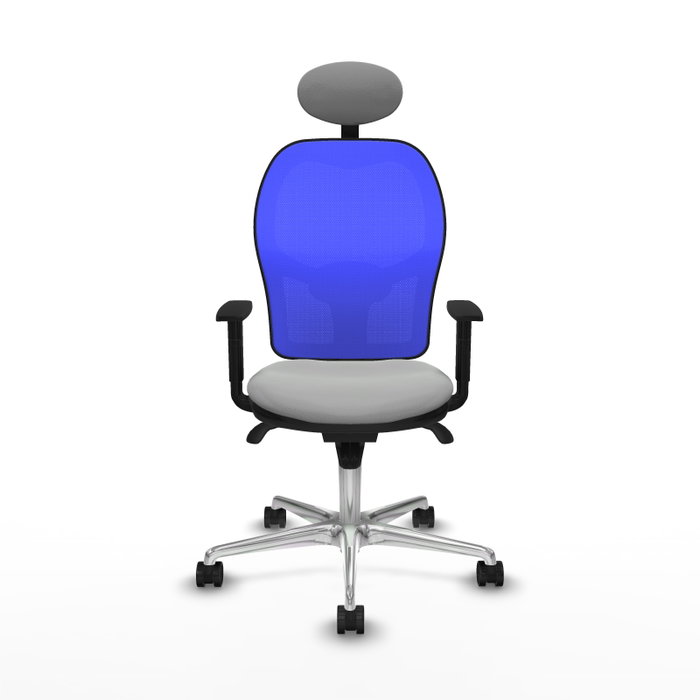 PIQUERAS Y CRESPO Silla de oficina Jorquera con mecanismo sincro, gris claro y azul PIQUERAS Y CRESPO Silla de oficina Jorquera con mecanismo sincro, gris claro y azul