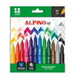 Alpino Rotuladores de Fibra UP 1 mm, Caja de 12 Unidades Colores Surtidos