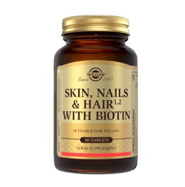 SOLGAR Pelo, Piel y Uñas con Biotina 60 comprimidos