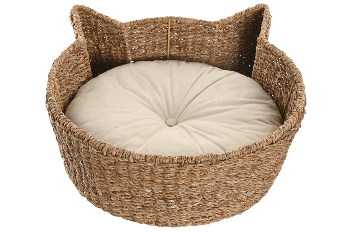 DKD Home Decor Cama para Mascota 46 x 19 x 46 cm Natural Blanco DKD Home Decor Cama para Mascota 46 x 19 x 46 cm Natural Blanco