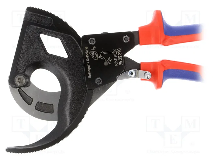 KNIPEX Tijeras con mecanismo de trinquete para cables de 60mm