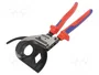 KNIPEX Tijeras con mecanismo de trinquete para cables de 60mm