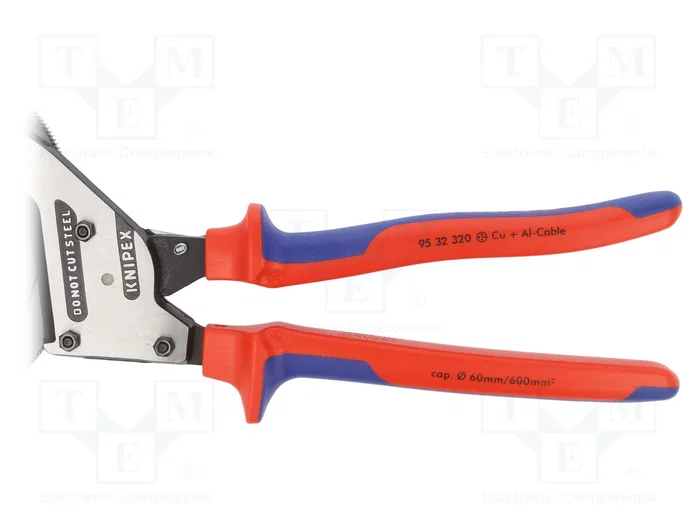 KNIPEX Tijeras con mecanismo de trinquete para cables de 60mm