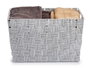 KIPIT Cesta de Tela Cónica Rectangular con Asas Grande Blanco