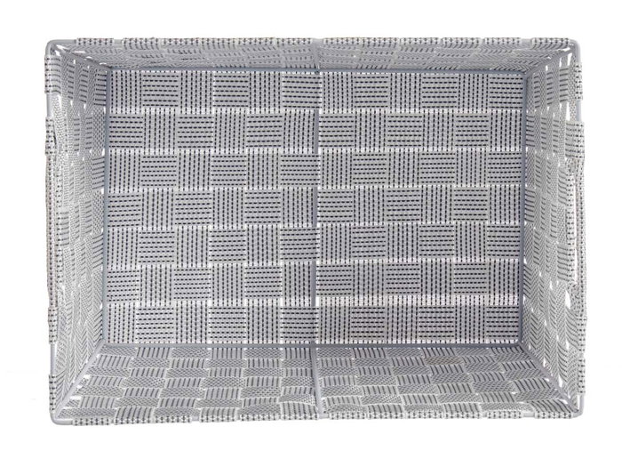 KIPIT Cesta de Tela Cónica Rectangular con Asas Grande Blanco