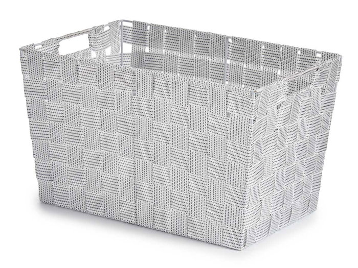 KIPIT Cesta de Tela Cónica Rectangular con Asas Grande Blanco