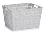 KIPIT Cesta de Tela Cónica Rectangular con Asas Grande Blanco