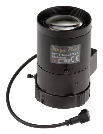 Axis Lente de Seguridad Montura CS 8-50 mm f/1.6 5MP, Compatible con Cámaras P1367/P1367-E, Modelo 01469-001