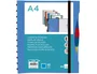 Liderpapel Carpeta A4 con 40 Fundas Intercambiables, 5 Separadores, Sobre y Gomilla, Portada y Lomo Personalizable, Azul