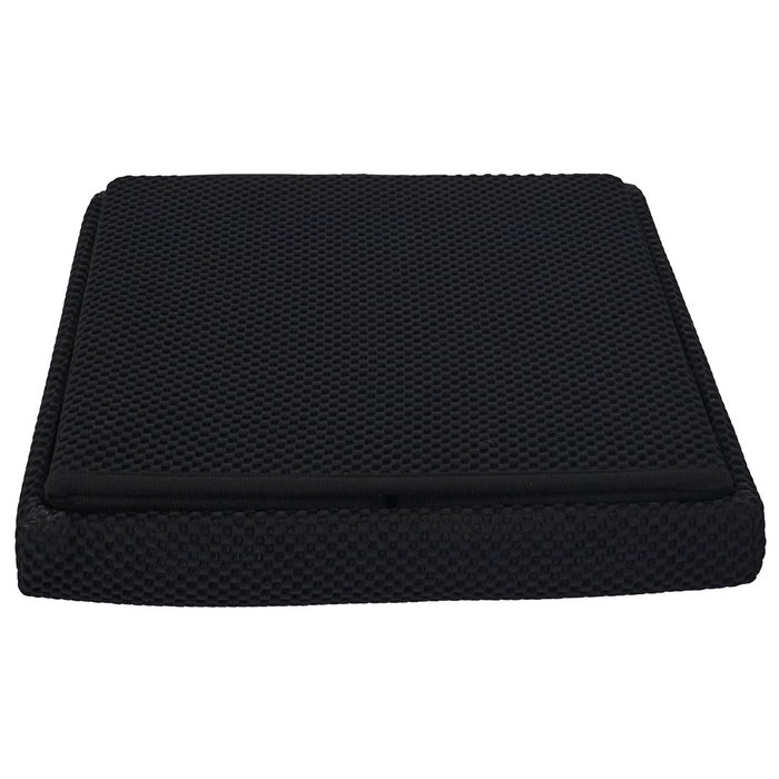 Home Deco Factory Puf Plegable Atom Negro Colección Contemporain 38x38x38 cm