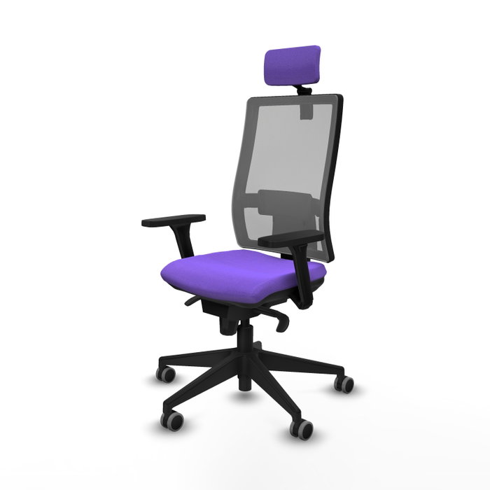 PIQUERAS Y CRESPO Silla de oficina Horna con mecanismo Sincro, Lila y Gris PIQUERAS Y CRESPO Silla de oficina Horna con mecanismo Sincro, Lila y Gris