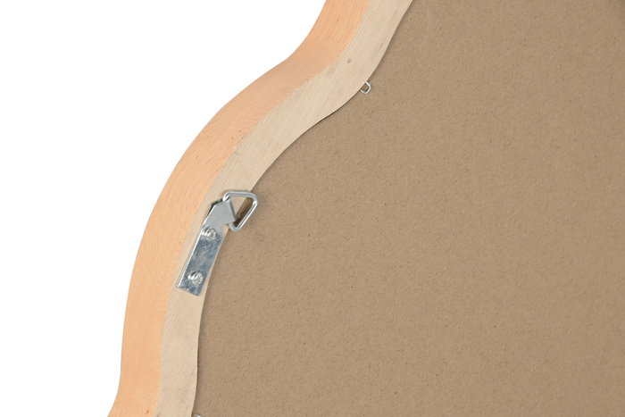 DKD Home Decor Espejo de Roble y Cristal Natural 80x80 cm