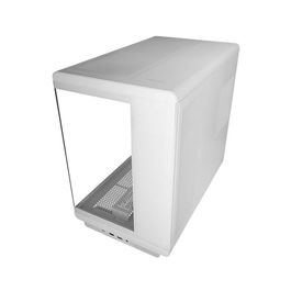 Mars Gaming MCREV Caja ATX Semitorre Blanca Gaming con Flujo de Aire Invertido y 4 Ventiladores ARGB