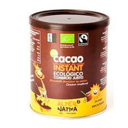 ALTERNATIVA 3 Cacao Instant 400 Gr Bio Comercio Justo Ecológico Vegano Sin Gluten Sin Lactosa