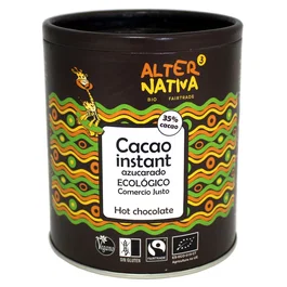 ALTERNATIVA 3 Cacao Instantáneo 400g Bio - Ecológico, Comercio Justo, Sin Gluten, Sin Lactosa, Vegano
