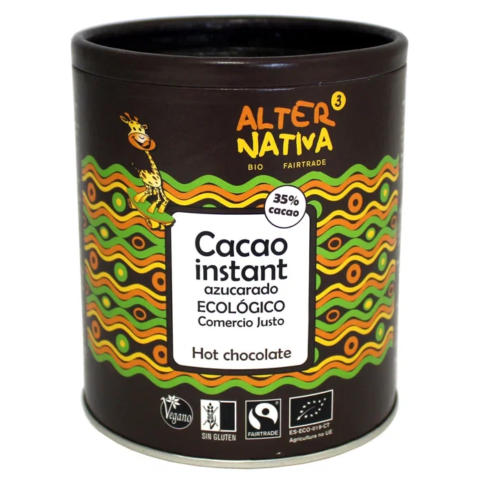 ALTERNATIVA 3 Cacao Instantáneo 400g Bio - Ecológico, Comercio Justo, Sin Gluten, Sin Lactosa, Vegano ALTERNATIVA 3 Cacao Instantáneo 400g Bio - Ecológico, Comercio Justo, Sin Gluten, Sin Lactosa, Vegano