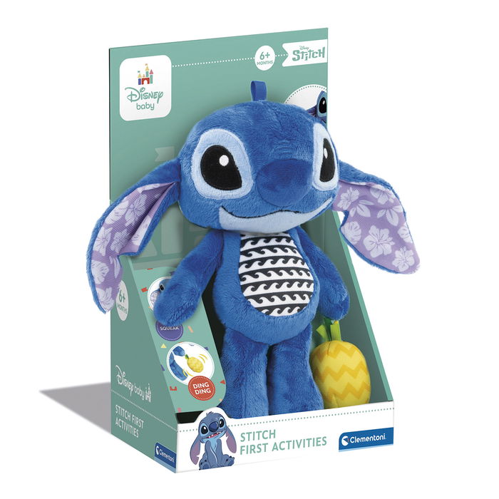 Clementoni Stitch Peluche Actividades Disney Baby 17918, Juguete para Bebé +6 Meses