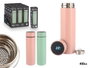 KINVARA Termo con termómetro digital 450ml surtido Rosa + Verde