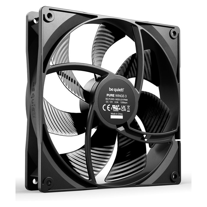 be quiet! Pure Wings 3 140mm PWM Triple Pack Negro