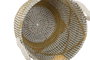 DKD Home Decor Cesta Boho Coral Amarillo 41 x 57 x 41 cm Set de 2 Piezas