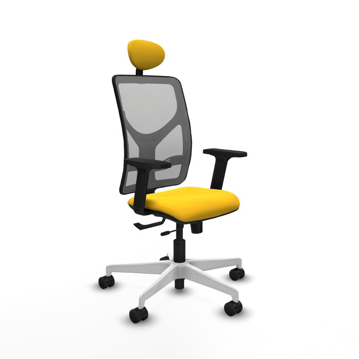 PIQUERAS Y CRESPO Silla de oficina Motilla con mecanismo Sincro/Traslack Amarillo y Gris PIQUERAS Y CRESPO Silla de oficina Motilla con mecanismo Sincro/Traslack Amarillo y Gris