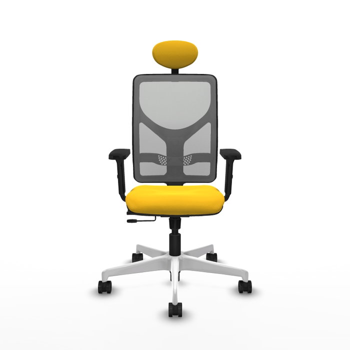 PIQUERAS Y CRESPO Silla de oficina Motilla con mecanismo Sincro/Traslack Amarillo y Gris PIQUERAS Y CRESPO Silla de oficina Motilla con mecanismo Sincro/Traslack Amarillo y Gris
