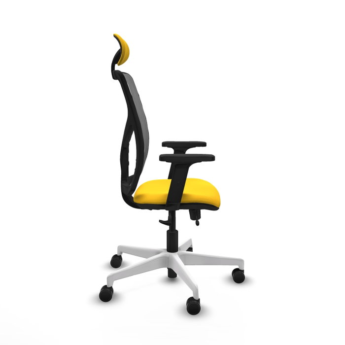 PIQUERAS Y CRESPO Silla de oficina Motilla con mecanismo Sincro/Traslack Amarillo y Gris PIQUERAS Y CRESPO Silla de oficina Motilla con mecanismo Sincro/Traslack Amarillo y Gris