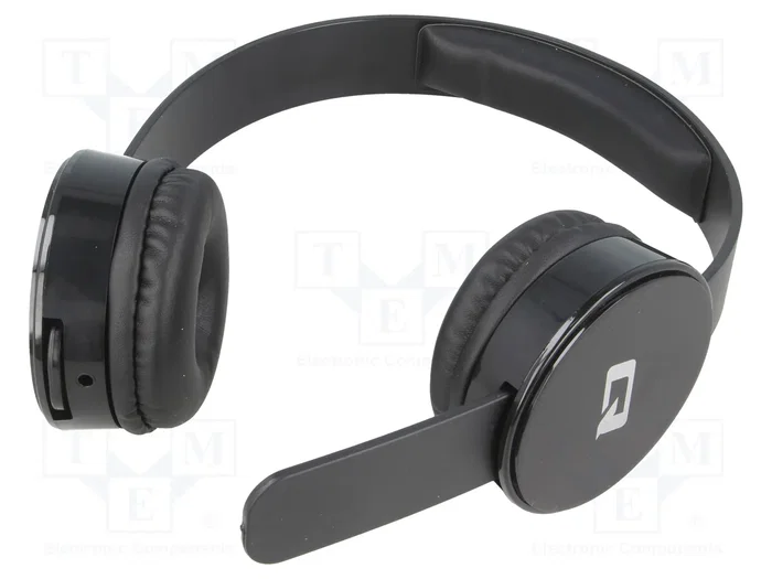 QOLTEC Auriculares con micrófono negros sobre oreja
