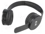 QOLTEC Auriculares con micrófono negros sobre oreja