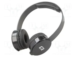 QOLTEC Auriculares con micrófono negros sobre oreja