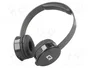 QOLTEC Auriculares con micrófono negros sobre oreja