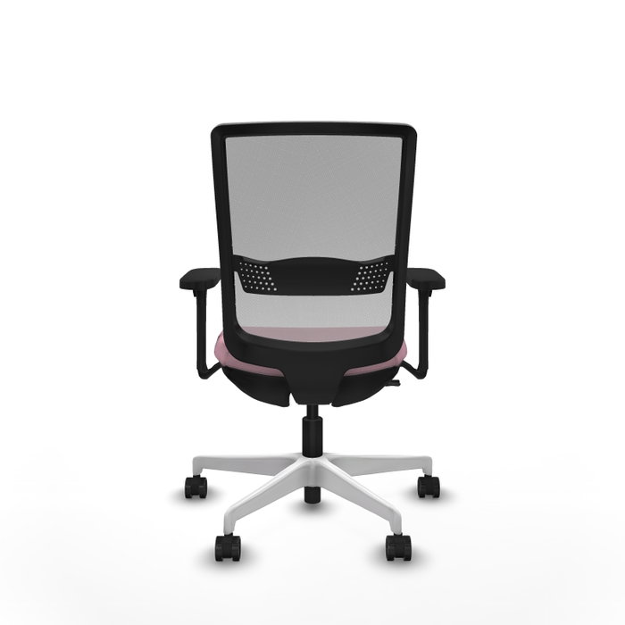 PIQUERAS Y CRESPO Silla de oficina Haches Rosa y Gris con Mecanismo Sincro/Traslack