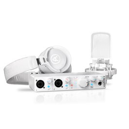 Arturia MiniFuse Recording Pack White Interfaz de Audio Micrófono Auriculares Cables Pack Completo para Grabación Plug-and-Play