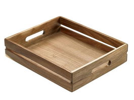Leone Caja Buffet 32,5x26,5x7 cm Madera de Acacia