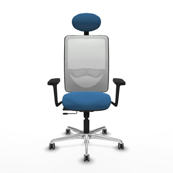 PIQUERAS Y CRESPO Silla de oficina Zulema con mecanismo Sincro/Traslack Azul claro y Blanco PIQUERAS Y CRESPO Silla de oficina Zulema con mecanismo Sincro/Traslack Azul claro y Blanco