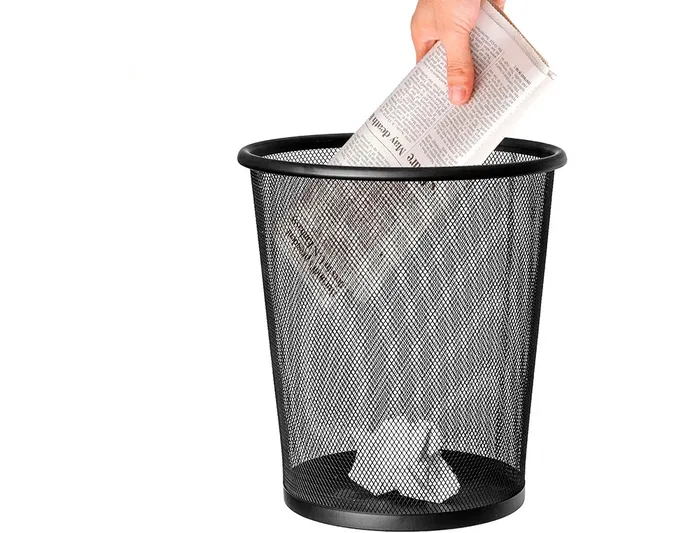 Q-connect Papelera Metálica Rejilla Negra 265x285 mm