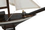 DKD Home Decor Set de 3 Barcos de Madera y Algodón Crudo