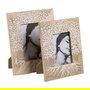 Portafotos Blanco-Natural 20 X 2 X 25 cm (Set de 2)