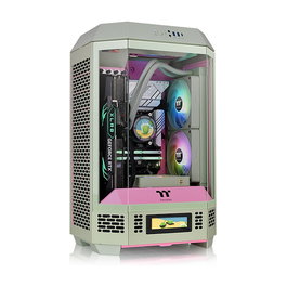 Thermaltake The Tower 300 TG Matcha Plum Micro Torre para PC, compatible con micro ATX y Mini-ITX