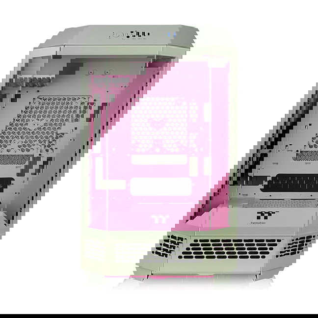 Thermaltake The Tower 300 TG Matcha Plum Micro Torre para PC, compatible con micro ATX y Mini-ITX