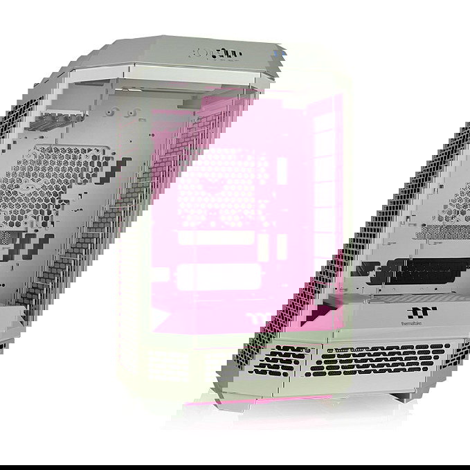 Thermaltake The Tower 300 TG Matcha Plum Micro Torre para PC, compatible con micro ATX y Mini-ITX