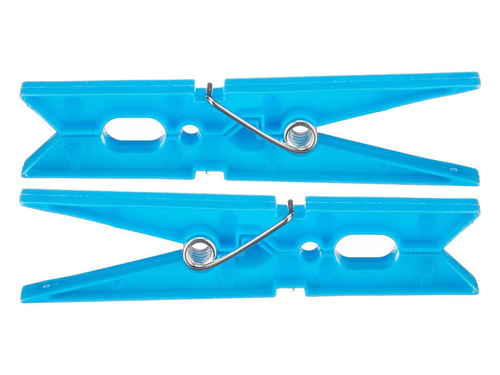 Arte Regal Set de 24 Pinzas Grandes de Plástico con Muelle para Manualidades y Oficina, Colores Azul/Naranja/Rojo/Verde, Dimensiones 15x29x4.5 cm (Set de 24)