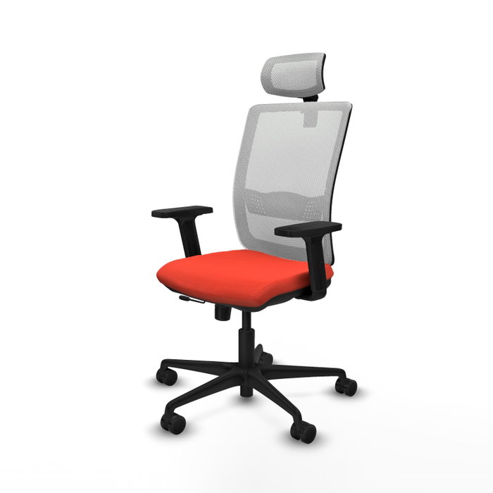 PIQUERAS Y CRESPO Silla de oficina Haches Naranja oscuro/Blanco