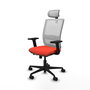 PIQUERAS Y CRESPO Silla de oficina Haches Naranja oscuro/Blanco